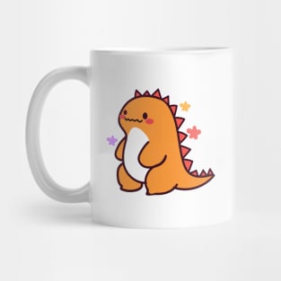 Kawaii cute orange dinosaur Mug